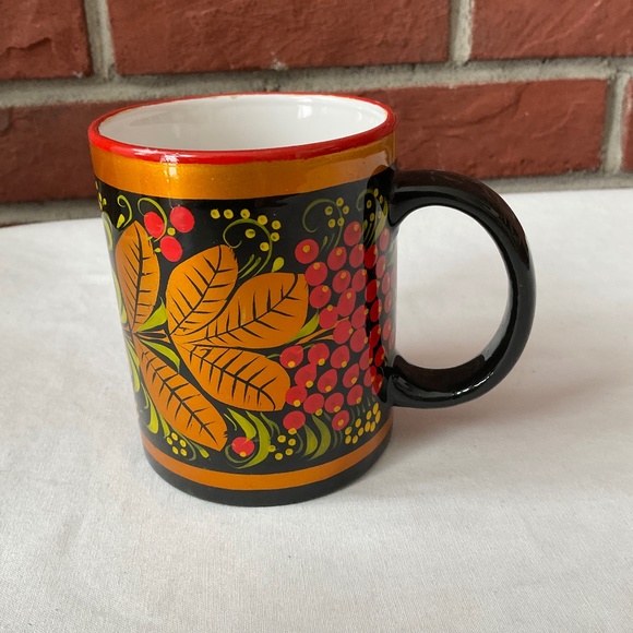 Folklore Hand Painted Folk Art Coffee Mug NWOT - Picture 2 of 11